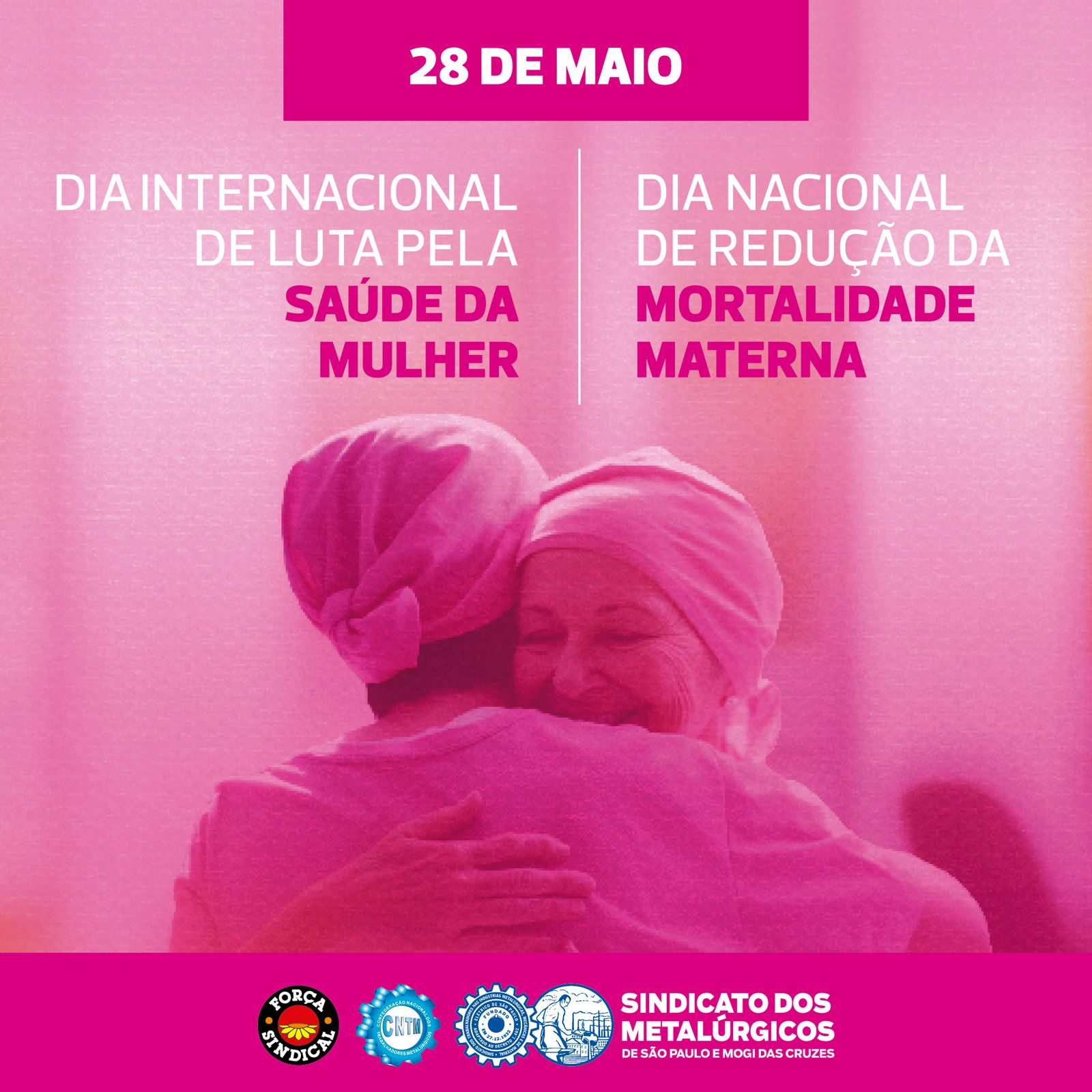 28 de Maio - Dia Internacional de Luta pela Saúde da Mulher e Dia Nacional de Redução da Mortalidade Materna