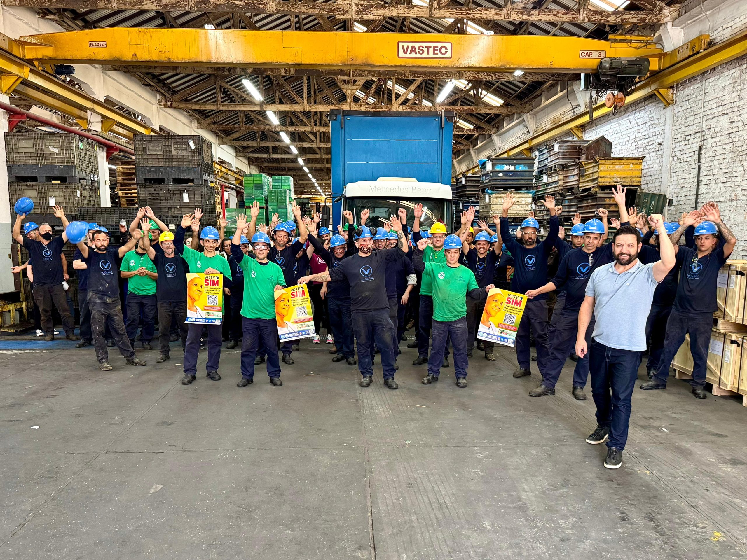 Adriano Lateri na Aços VIC - aprovação da PLR 2025 e de melhorias no restaurante da empresa